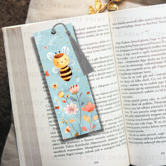 Bee - UV DTF 14cm x 5cm Bookmark Decal