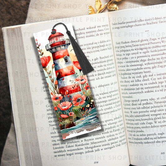 Lighthouse - UV DTF 14cm x 5cm Bookmark Decal