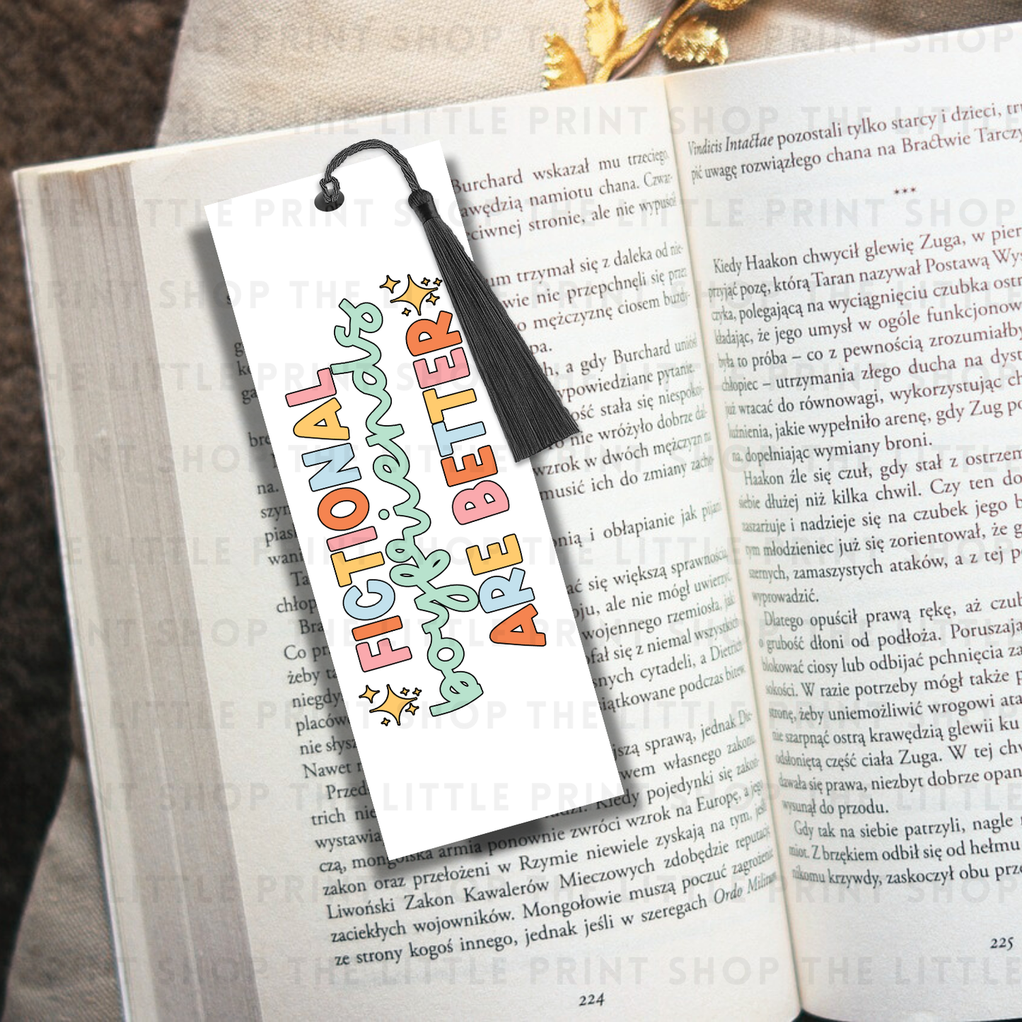 Fictional Boyfriend - UV DTF 14cm x 5cm Bookmark Decal