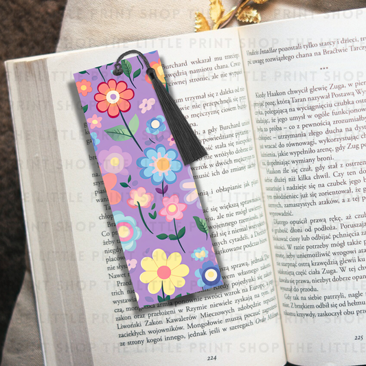 Flowers - UV DTF 14cm x 5cm Bookmark Decal