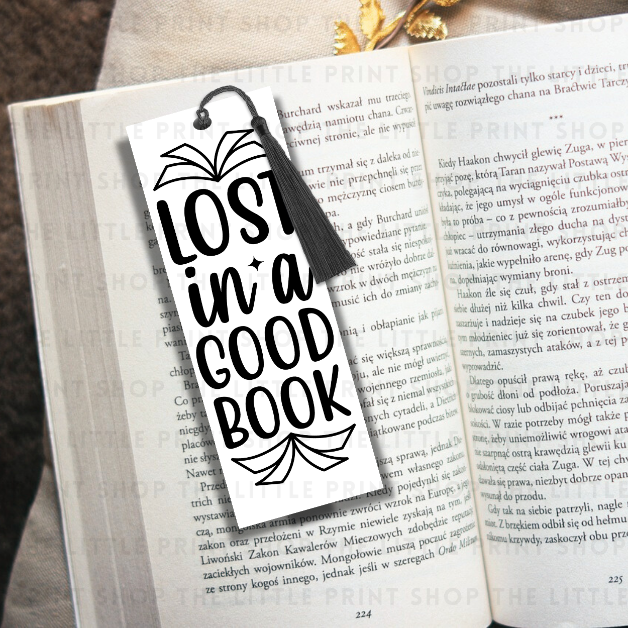 Lost In A Good Book - UV DTF 14cm x 5cm Bookmark Decal