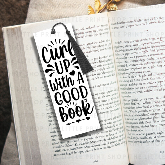 Curl Up - UV DTF 14cm x 5cm Bookmark Decal