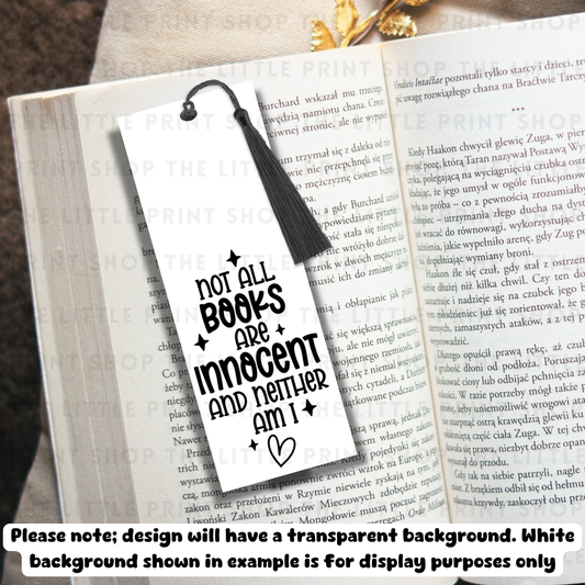 Innocent - UV DTF 14cm x 5cm Bookmark Decal
