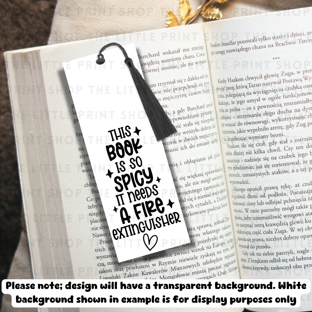 Fire Extinguisher - UV DTF 14cm x 5cm Bookmark Decal