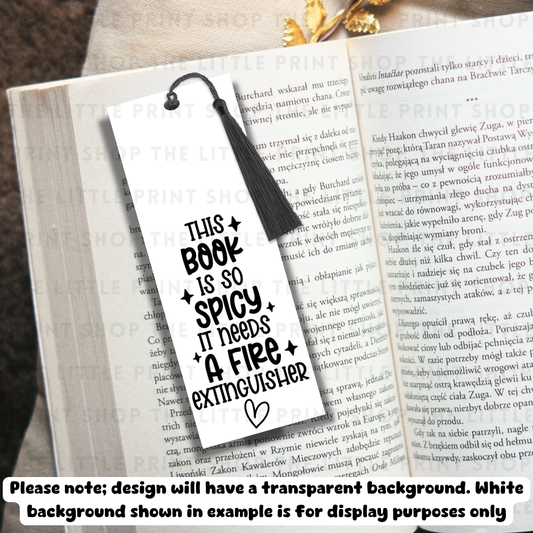 Fire Extinguisher - UV DTF 14cm x 5cm Bookmark Decal