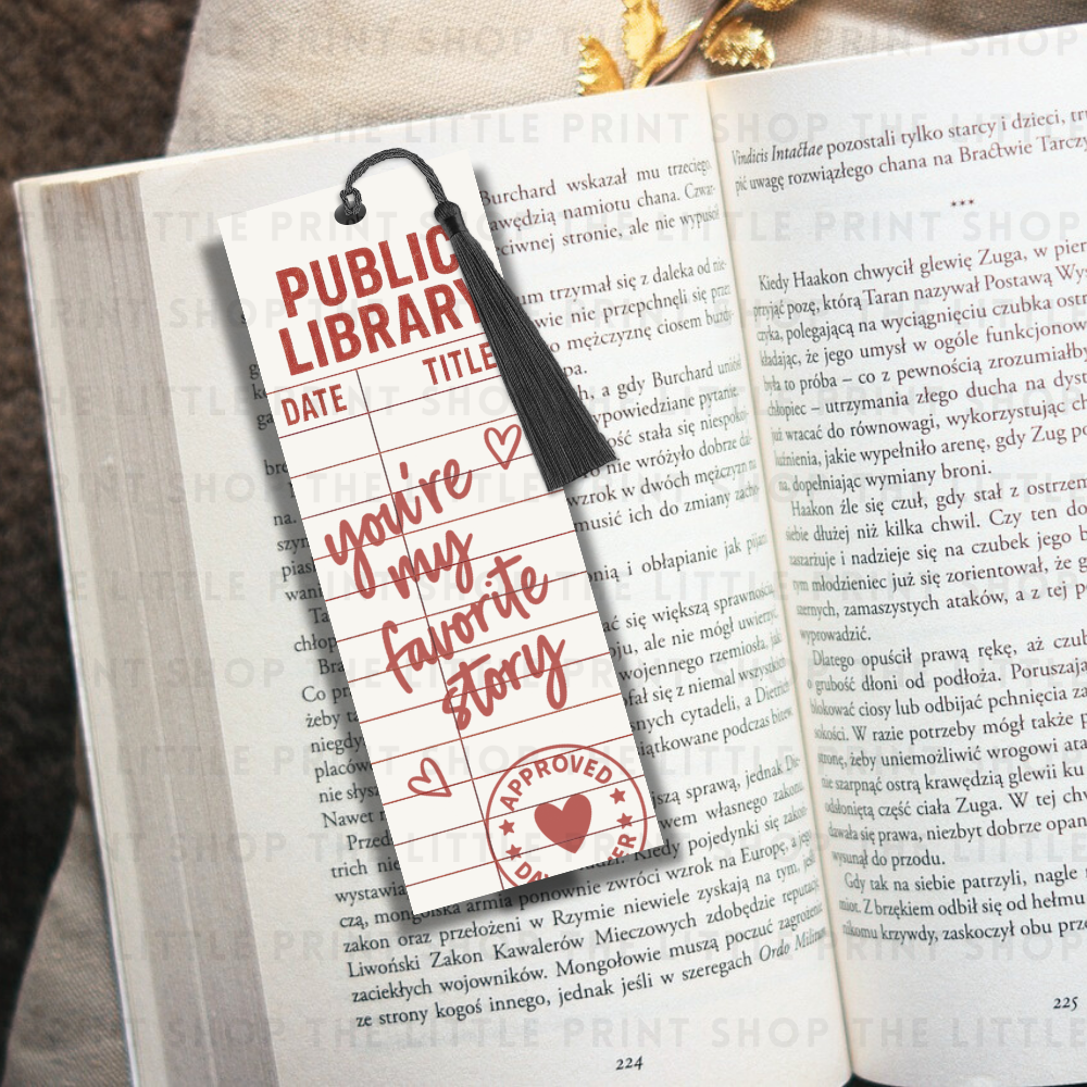 Public Library - UV DTF 14cm x 5cm Bookmark Decal
