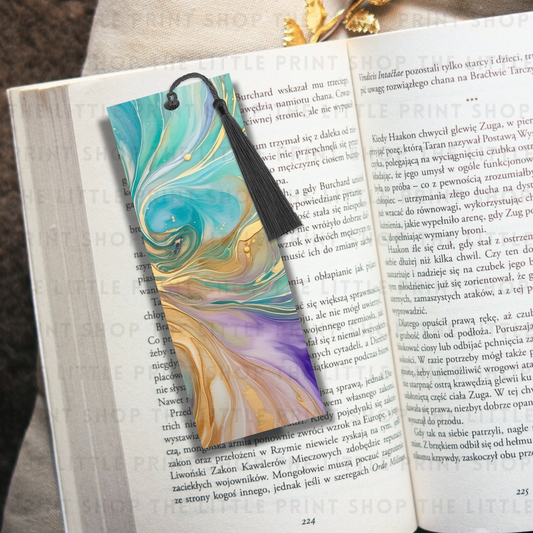 Swirls - UV DTF 14cm x 5cm Bookmark Decal