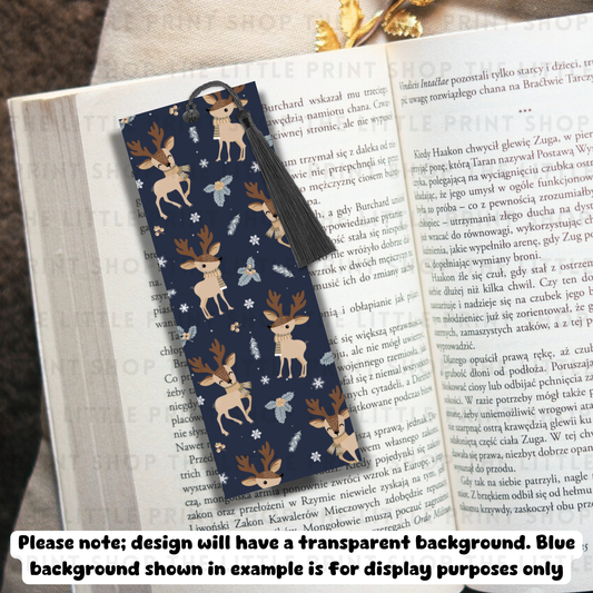 Reindeers - UV DTF 14cm x 5cm Bookmark Decal