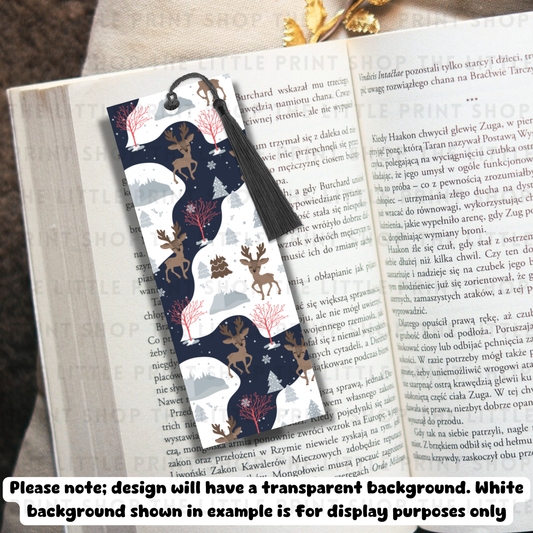 Reindeers - UV DTF 14cm x 5cm Bookmark Decal