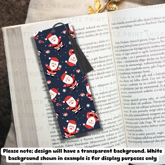 Santa - UV DTF 14cm x 5cm Bookmark Decal