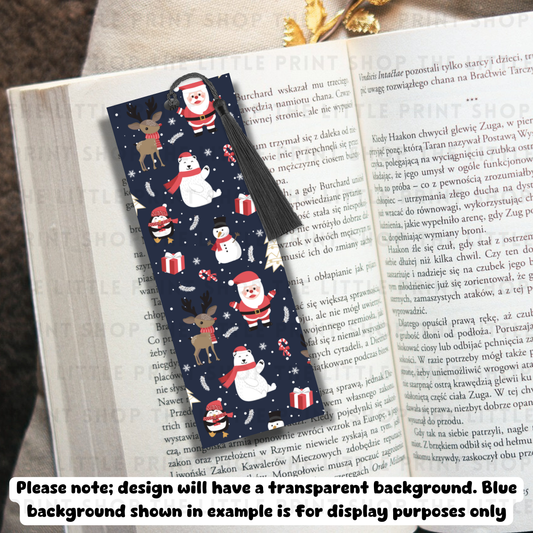 Santa - UV DTF 14cm x 5cm Bookmark Decal