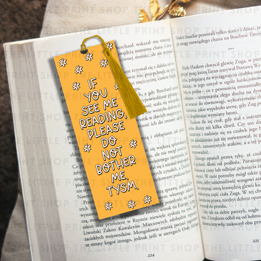 Do Not Bother Me - UV DTF 14cm x 5cm Bookmark Decal