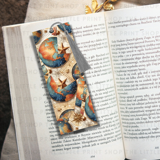 Globe - UV DTF 14cm x 5cm Bookmark Decal