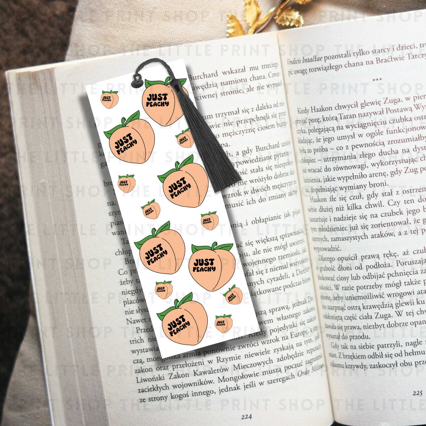 Just Peachy - UV DTF 14cm x 5cm Bookmark Decal