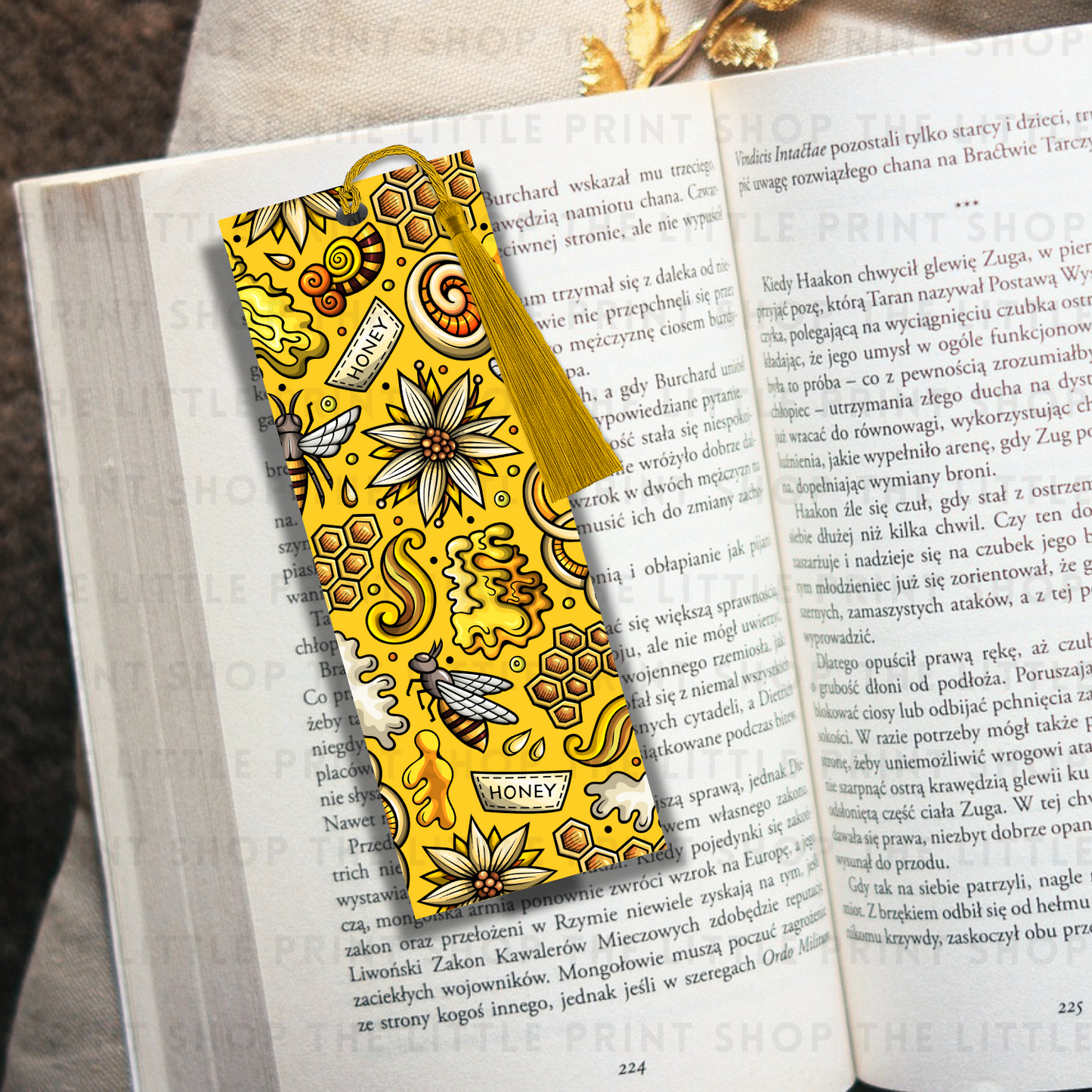 Honey - UV DTF 14cm x 5cm Bookmark Decal