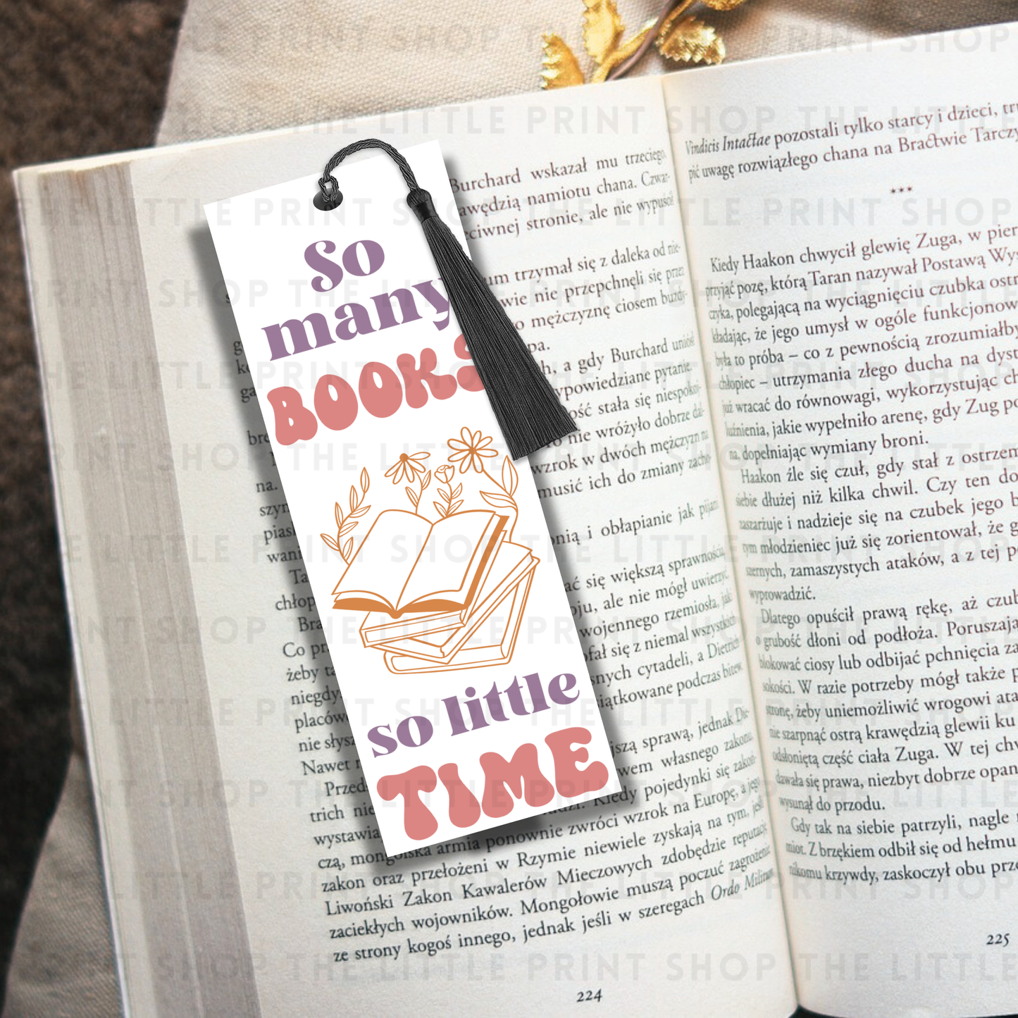 So Little Time - UV DTF 14cm x 5cm Bookmark Decal