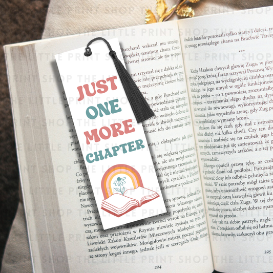 Just One More - UV DTF 14cm x 5cm Bookmark Decal