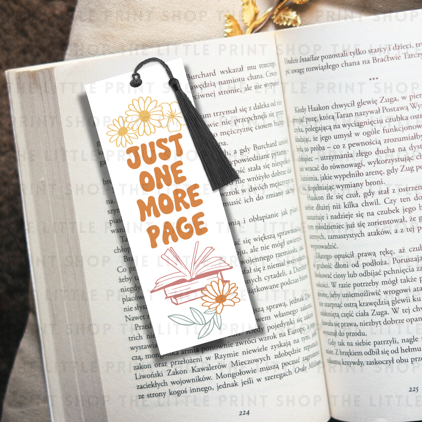 One More Page - UV DTF 14cm x 5cm Bookmark Decal