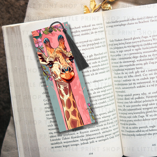 Giraffe - UV DTF 14cm x 5cm Bookmark Decal