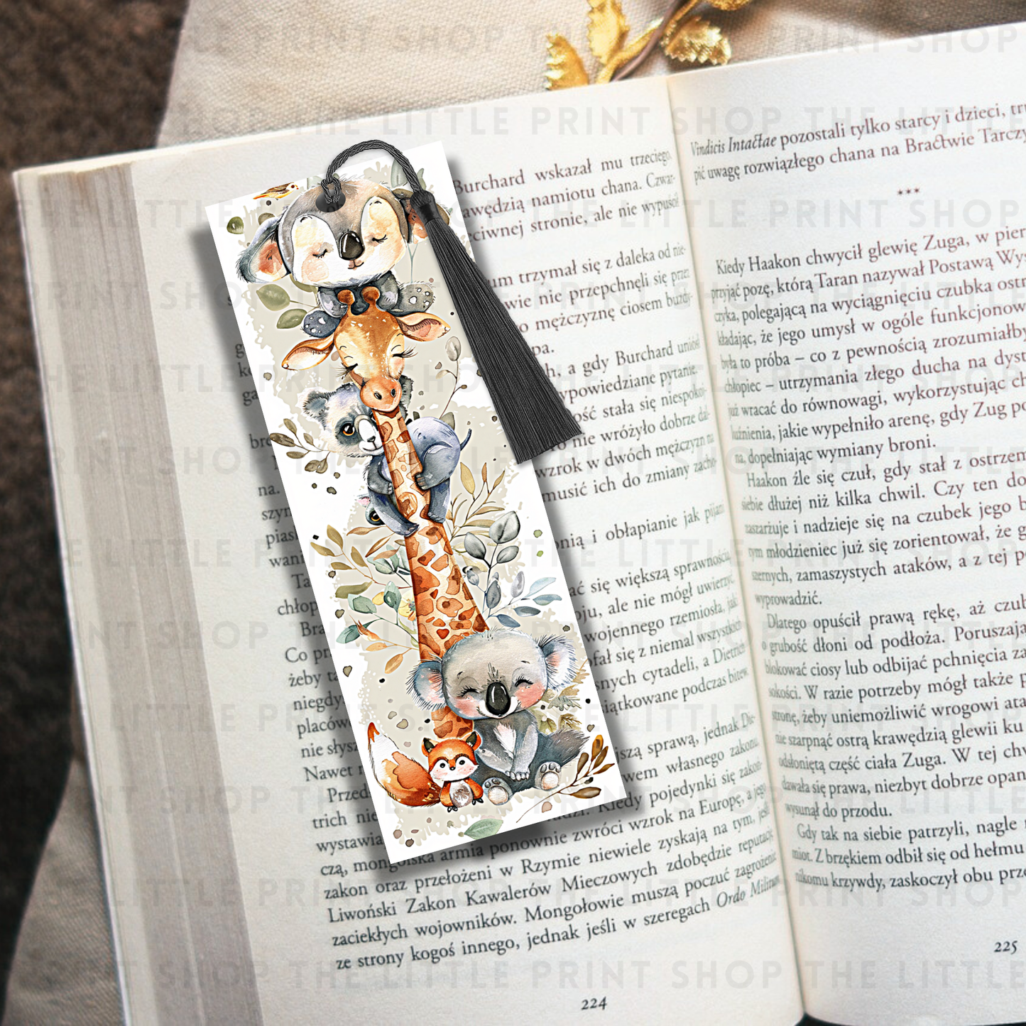 Giraffe Tower - UV DTF 14cm x 5cm Bookmark Decal