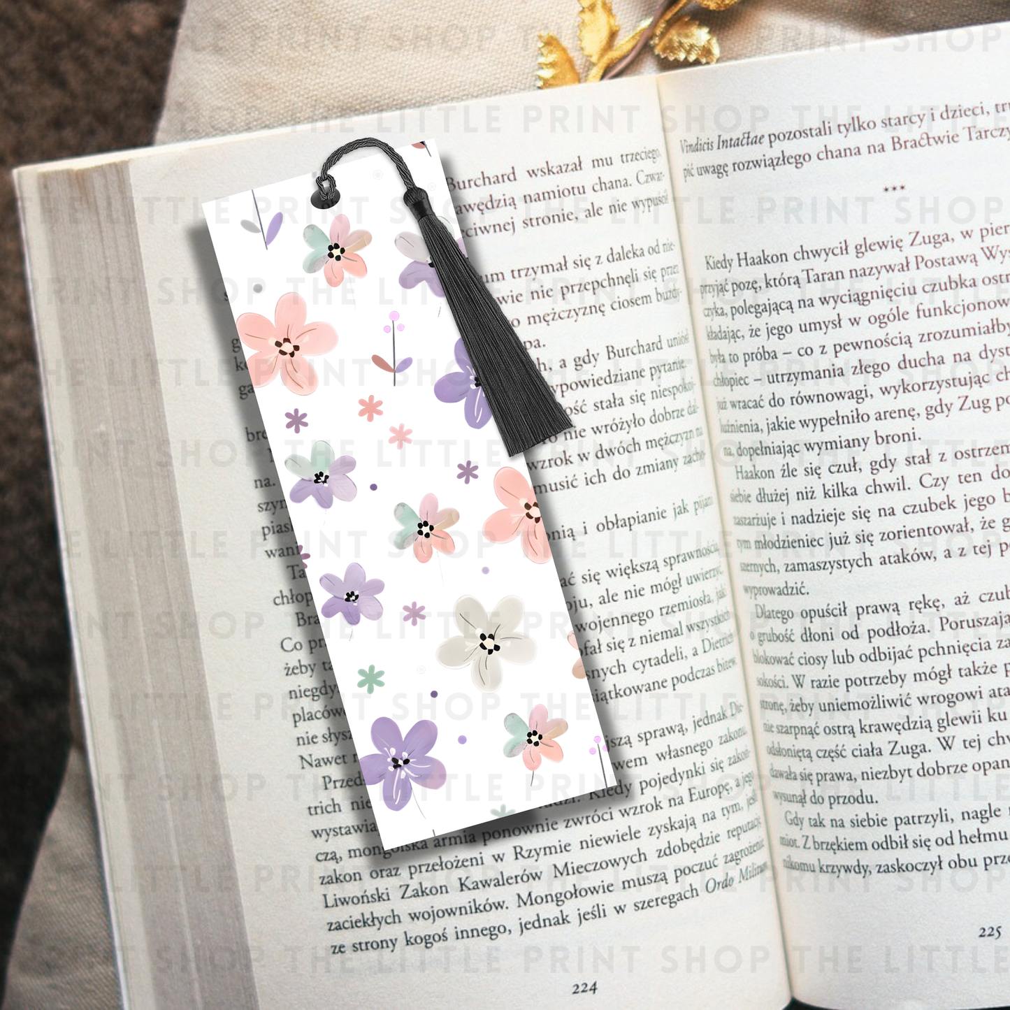 Flowers - UV DTF 14cm x 5cm Bookmark Decal