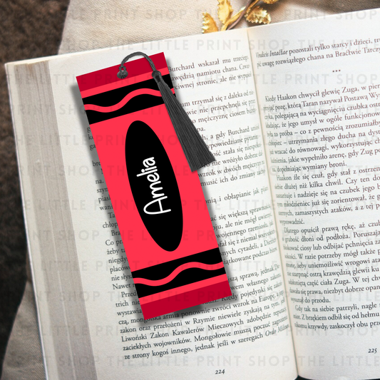Crayon - UV DTF 14cm x 5cm Bookmark Decal
