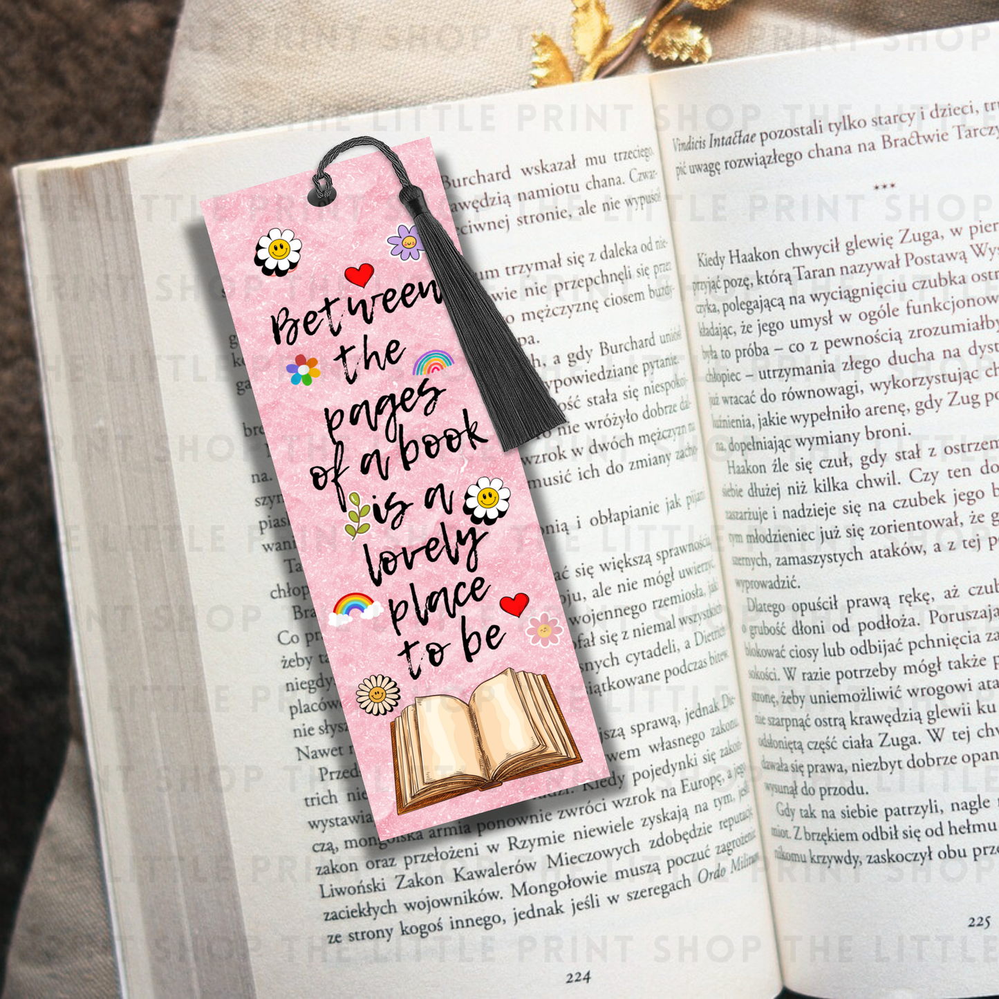 Between The Pages - UV DTF 14cm x 5cm Bookmark Decal