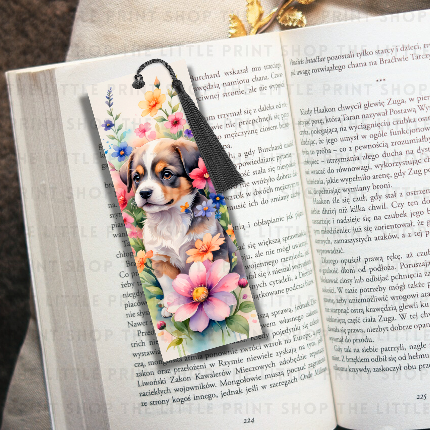 Dog - UV DTF 14cm x 5cm Bookmark Decal