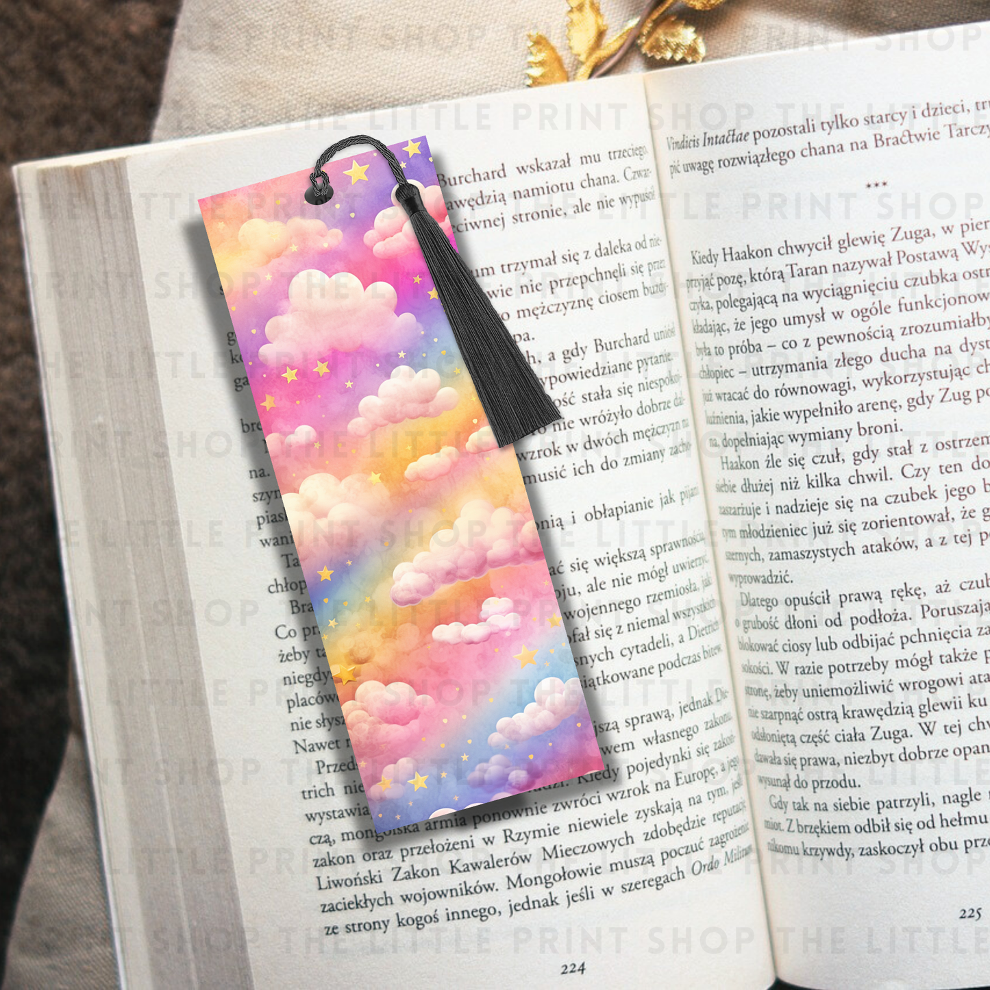 Pastel Clouds - UV DTF 14cm x 5cm Bookmark Decal