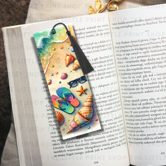 Beach - UV DTF 14cm x 5cm Bookmark Decal