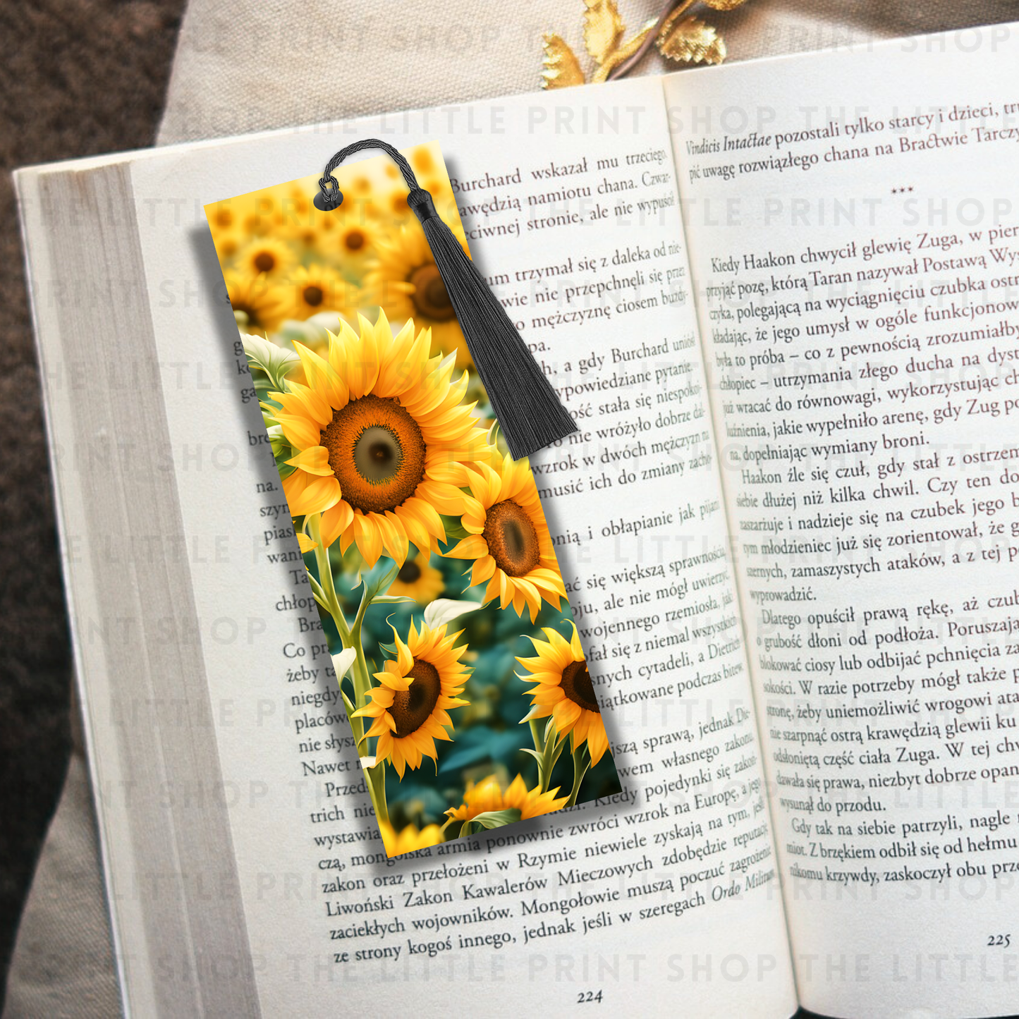 Sunflowers - UV DTF 14cm x 5cm Bookmark Decal