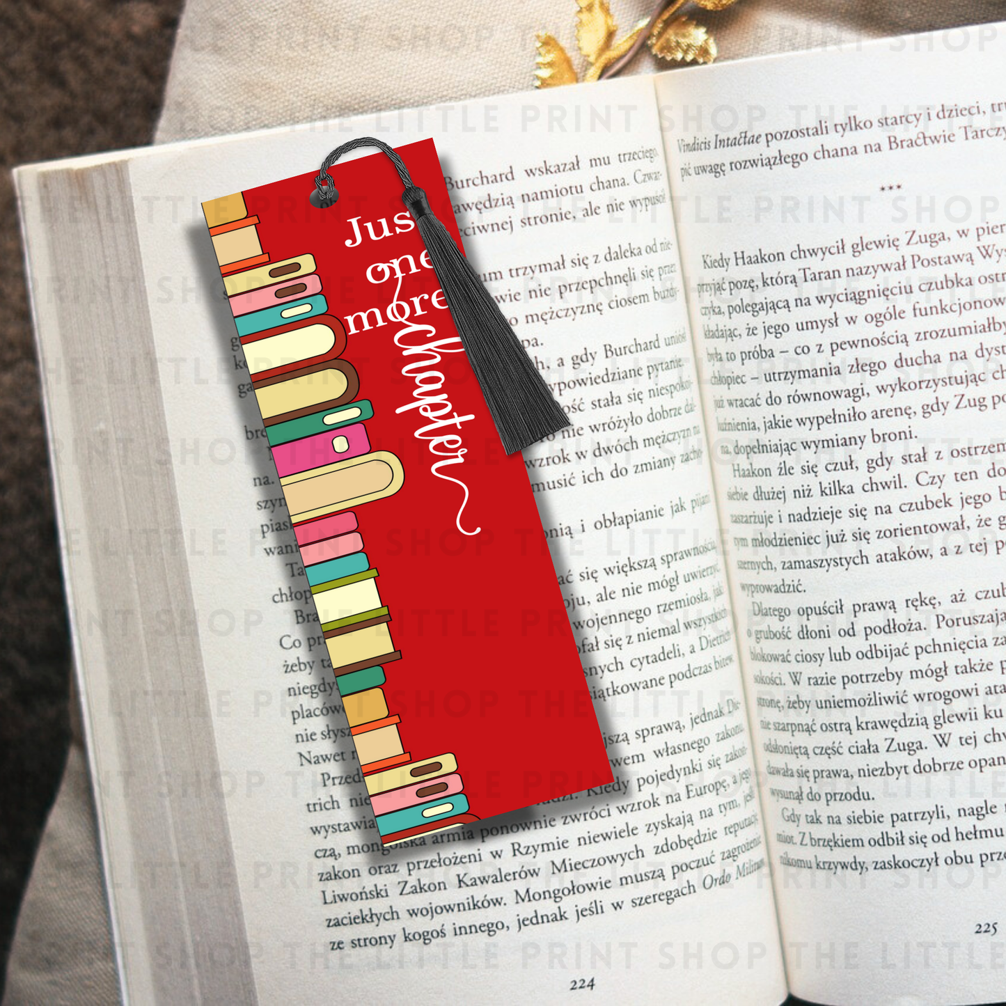 Book Stack - UV DTF 14cm x 5cm Bookmark Decal