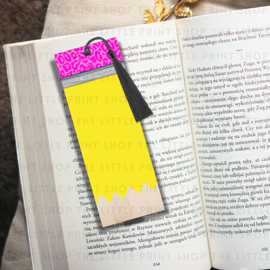 School Pencil - UV DTF 14cm x 5cm Bookmark Decal