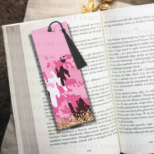 Pink Cameo - UV DTF 14cm x 5cm Bookmark Decal
