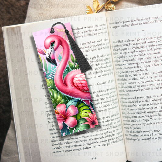 Pink Flamingo - UV DTF 14cm x 5cm Bookmark Decal