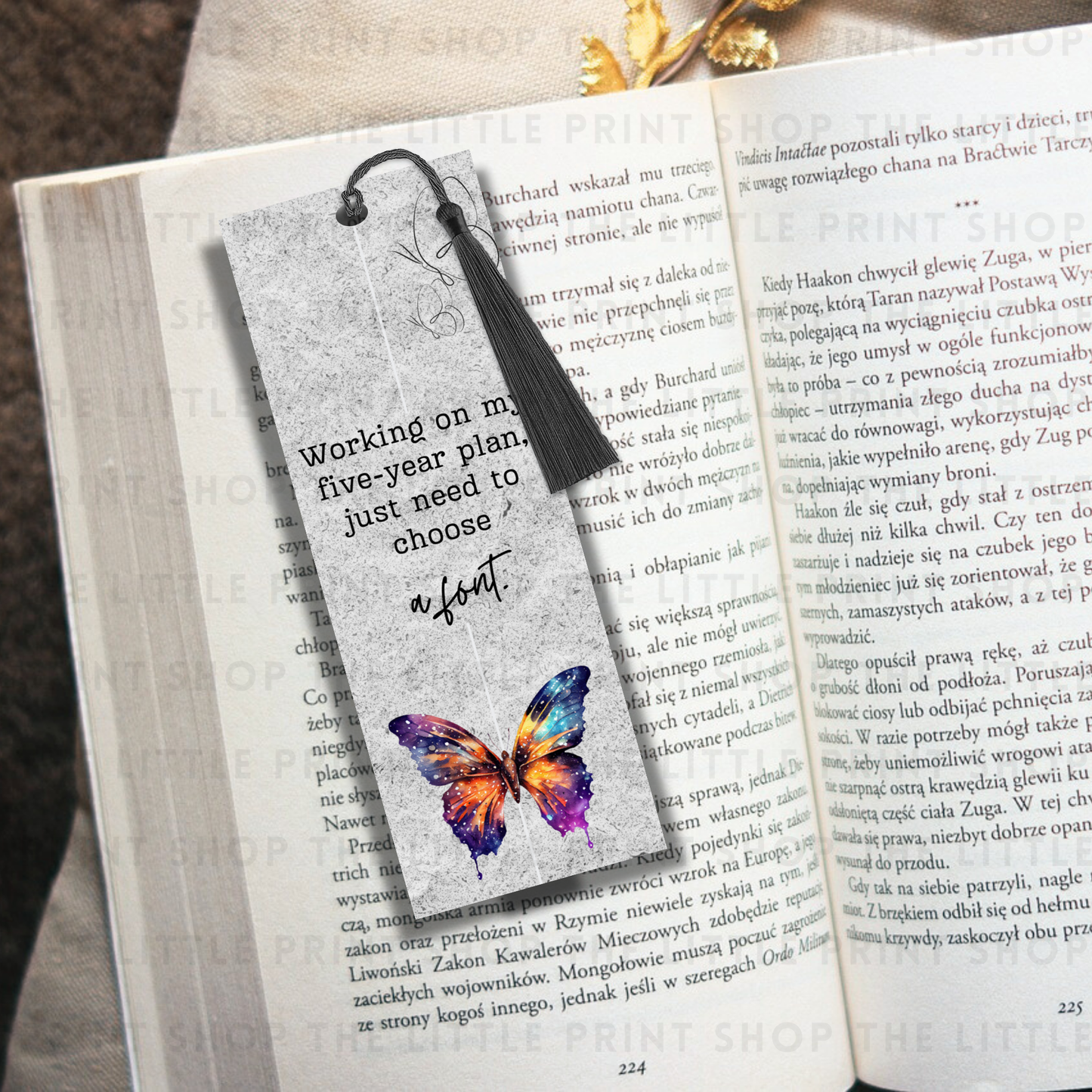 Butterfly - UV DTF 14cm x 5cm Bookmark Decal