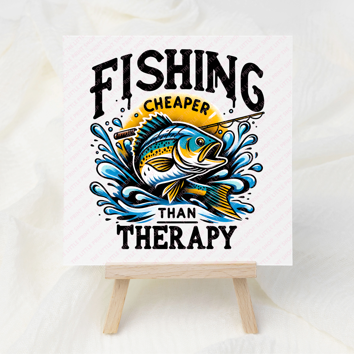 Fishing Therapy - UV DTF 3 inch Decals