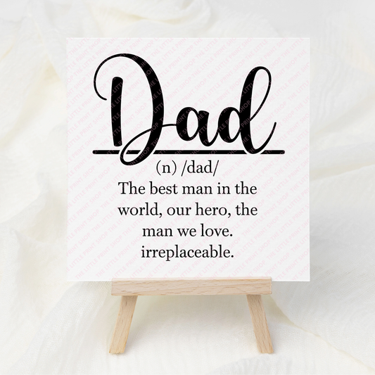 Dad Definition - UV DTF 3 inch Decals