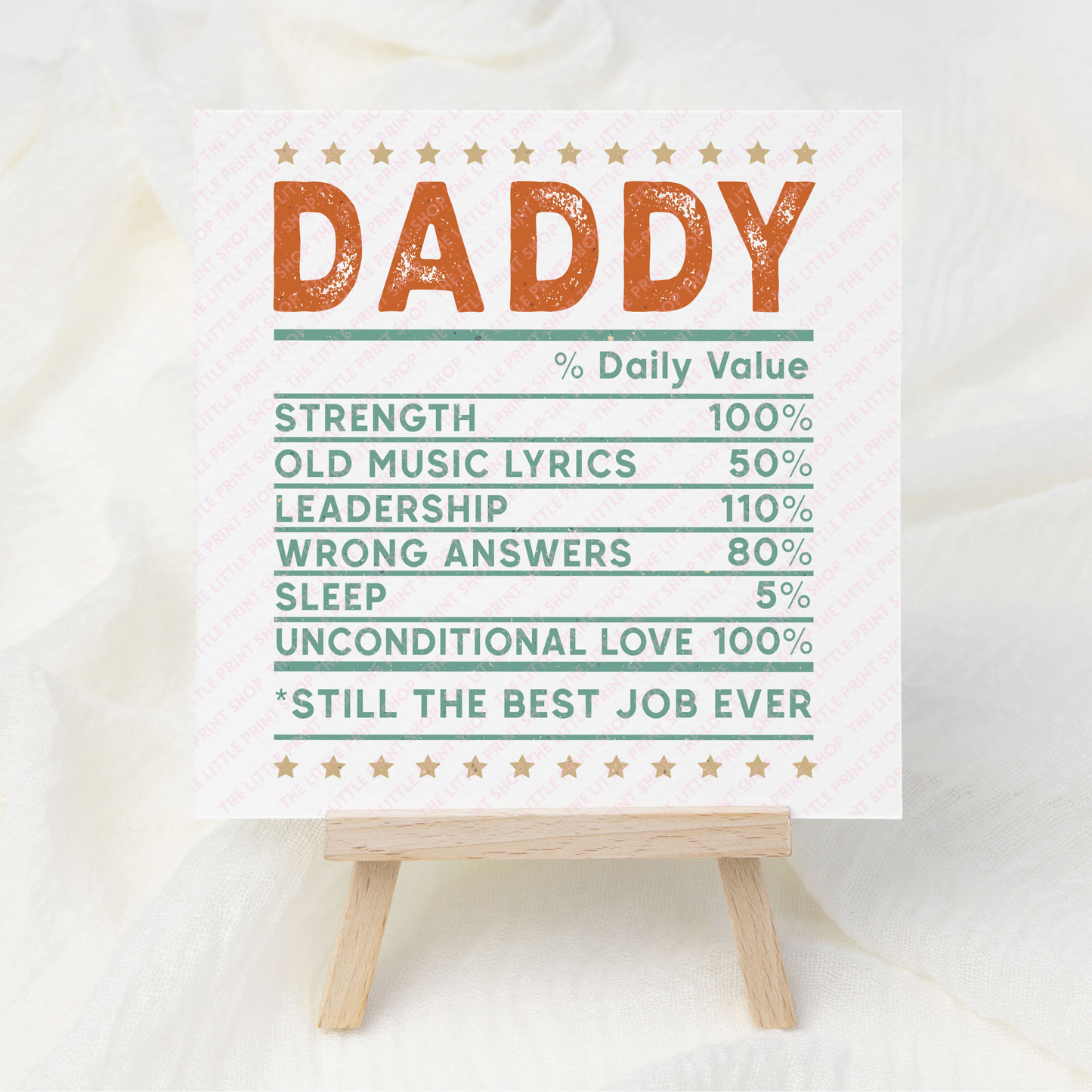 Daddy Facts - Colour - UV DTF 3 inch Decals