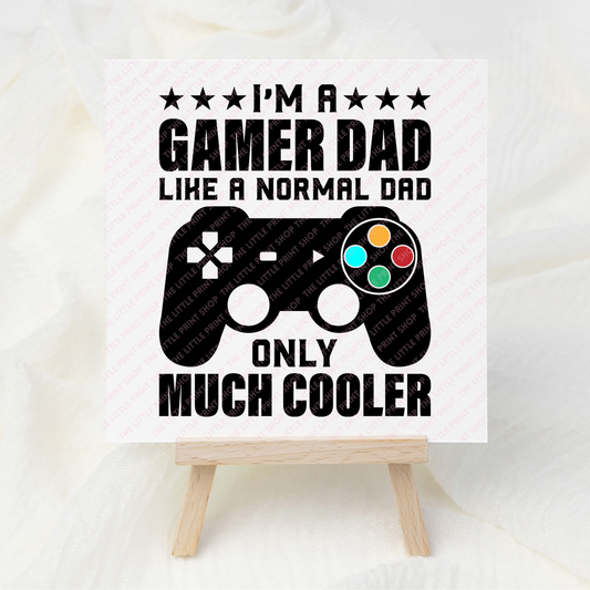 Gamer Dad - UV DTF 3 inch Decals