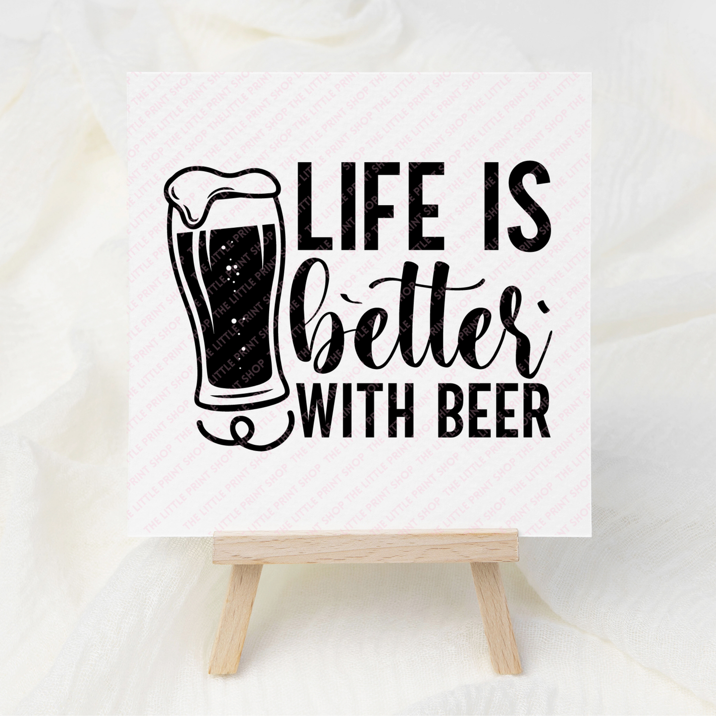 Life Gets Better With Beer - UV DTF 3 inch Decals