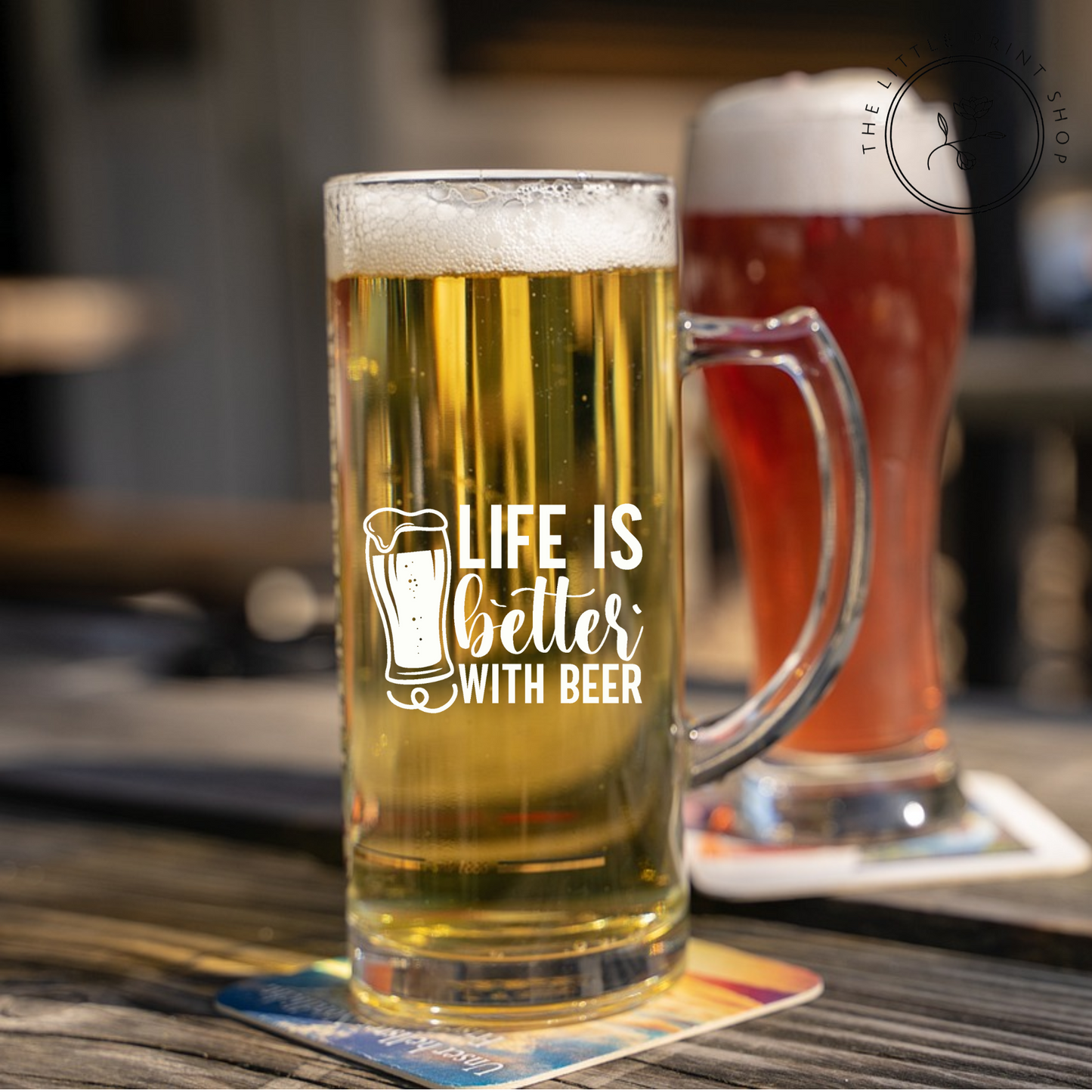 Life Gets Better With Beer - UV DTF 3 inch Decals