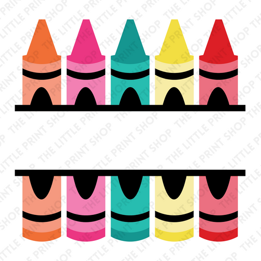 Crayons - Plain - UV DTF 3 inch Decals