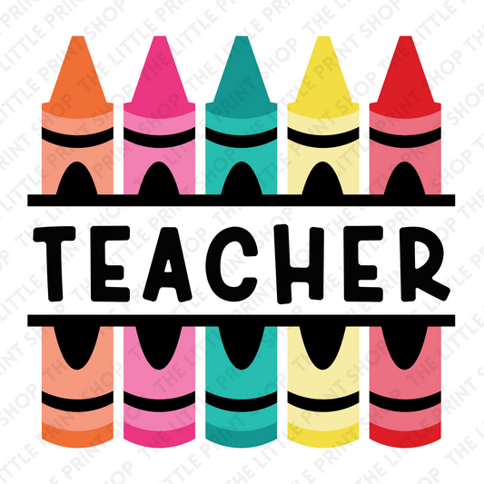 Crayons - Teacher - UV DTF 3 inch Decals