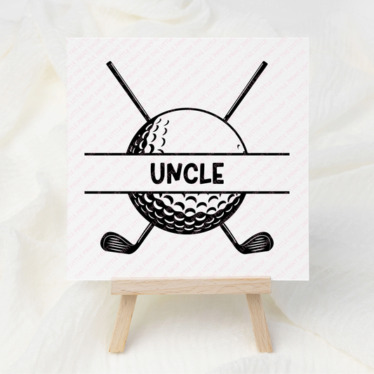 Golf - Uncle - UV DTF 3 inch Decals