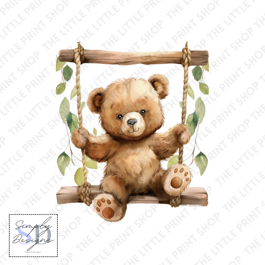 Bear Swing - UV DTF 3 inch Decals