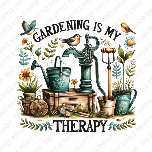 Gardening Therapy - UV DTF 3 inch Decals