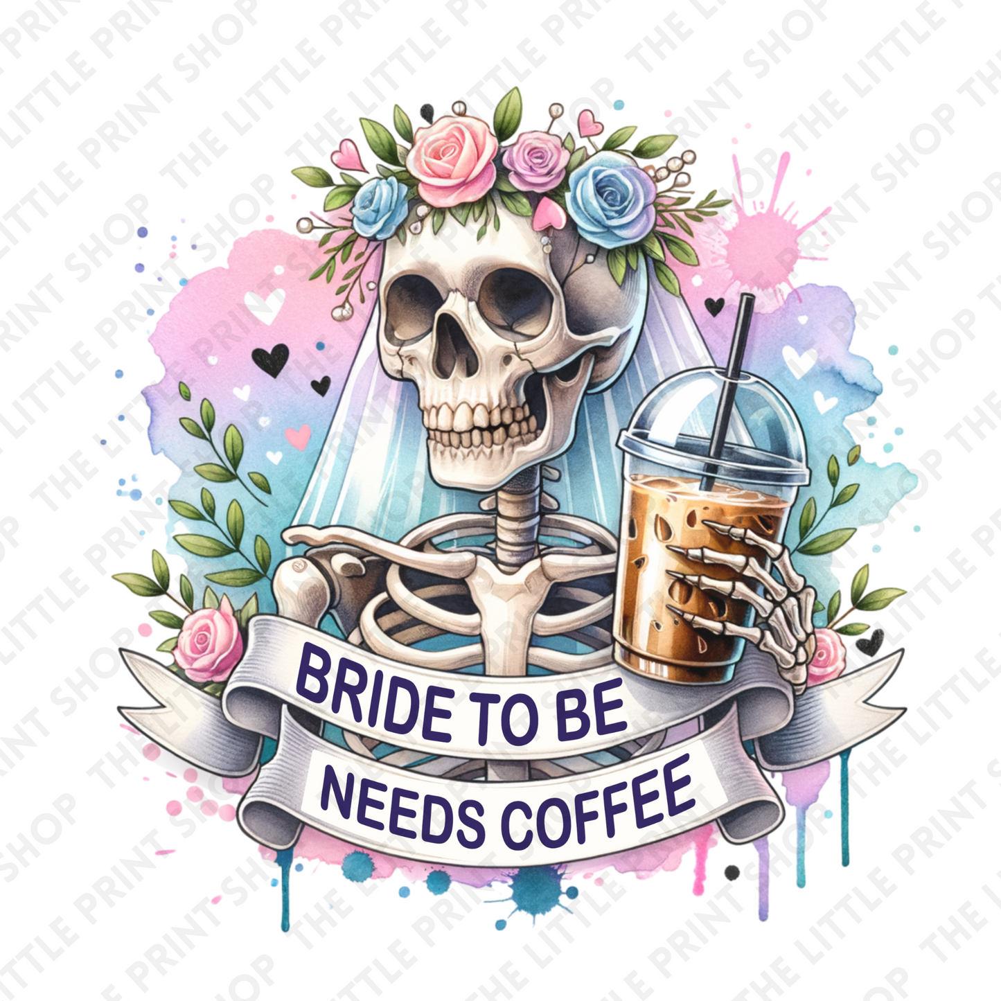 Bride Needs Coffee - UV DTF 3 inch Decals