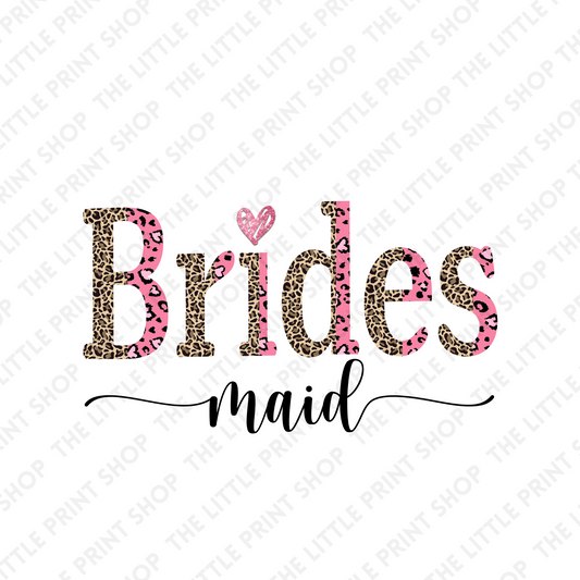 Bridesmaid Leopard - UV DTF 3 inch Decals