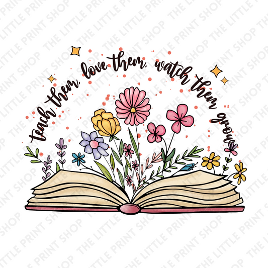 Watch Them Grow Book - UV DTF 3 inch Decals